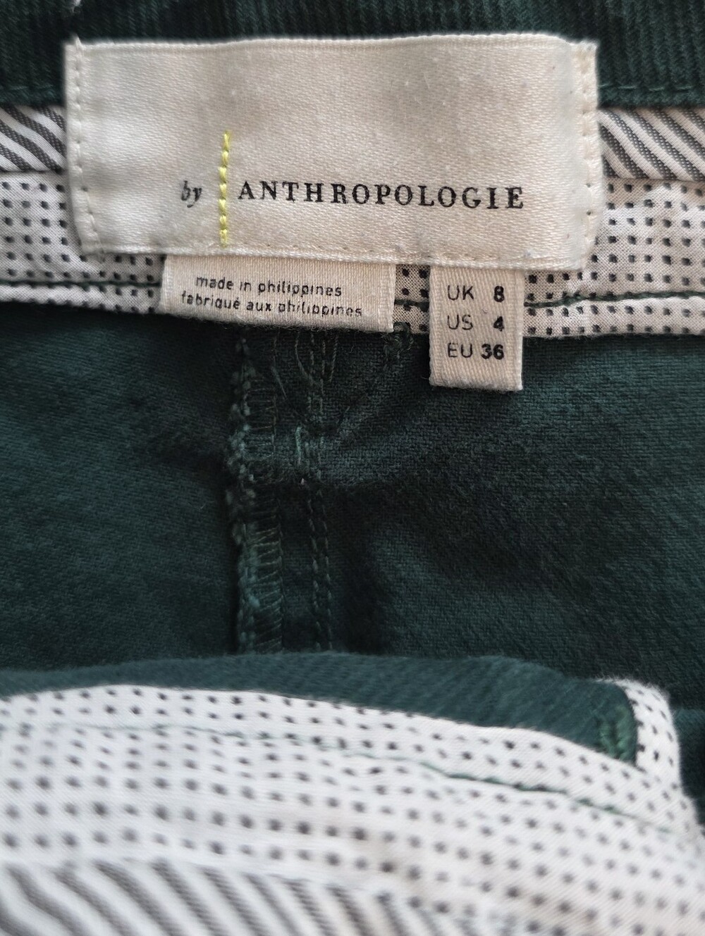 Anthropologie High Waisted Wide Leg Green Trousers Size 4 Tailored Trouser Pant - Picture 3 of 12